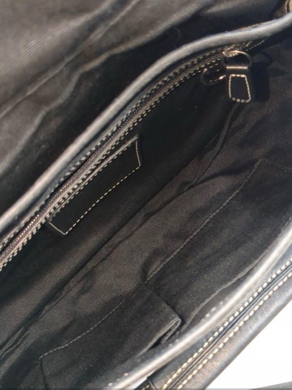 Coach Vintage Soho Black Signature Canvas Shoulder Bag with Silver Hardware - Picture 5 of 9